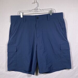 Orvis Cargo Shorts Mens 40x12 Navy‎ Blue Tech Utility Outdoor Performance Active